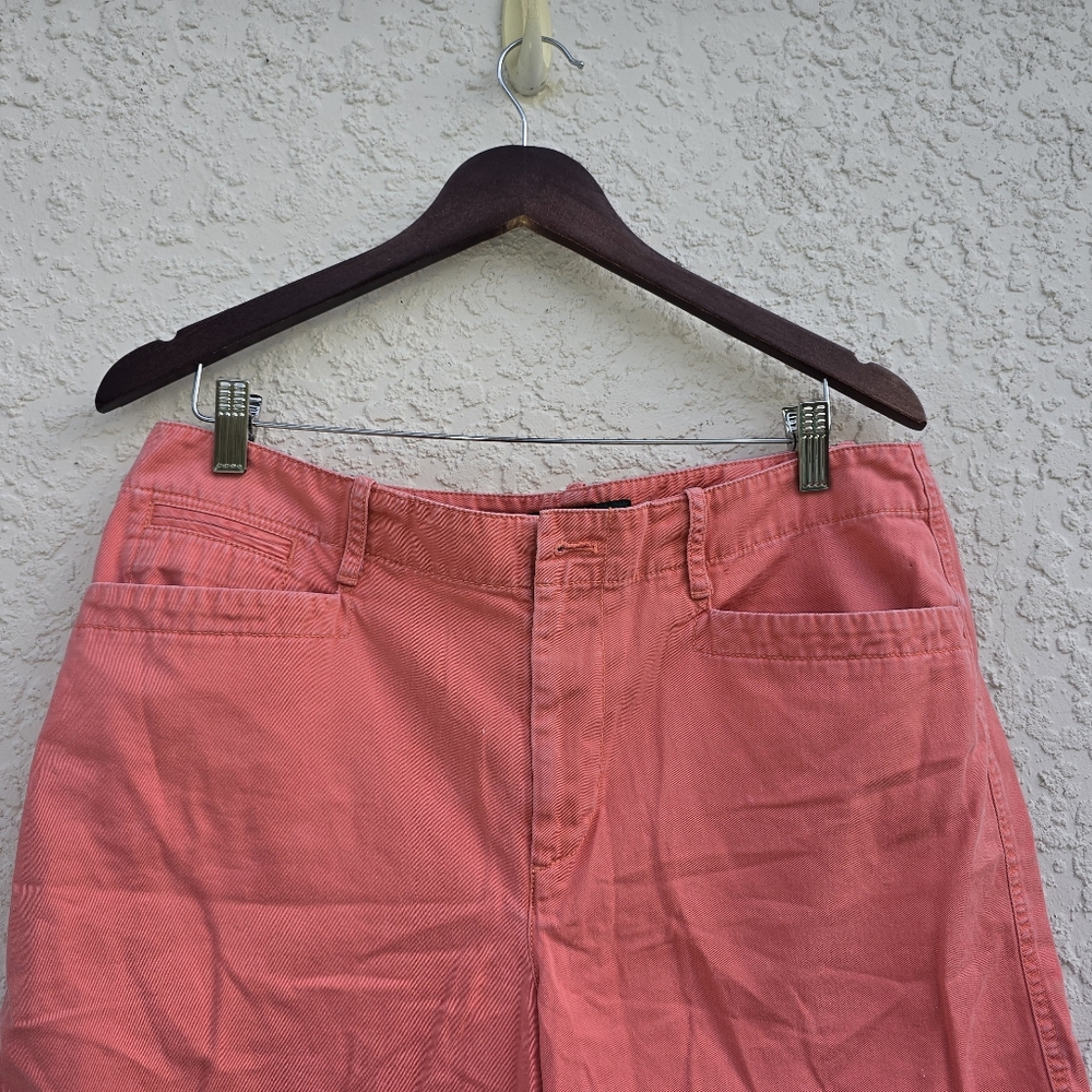 LRL Lauren Jeans Co. Salmon Pink Cotton Chino Shorts 12) - Picture 3 of 10